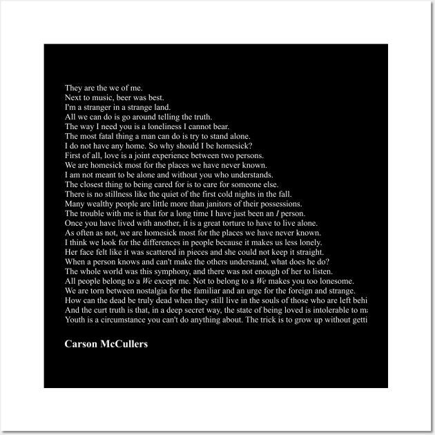 Carson McCullers Quotes Wall Art by qqqueiru